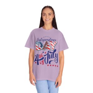 Celebrate in Style with Our Light Color Tee Featuring a Creative 4th of July Design - Unisex Garment-Dyed T-shirt
