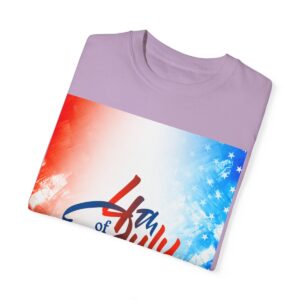 Patch Color Design for 4th of July - Unisex Garment-Dyed T-shirt - Image 186