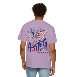 Celebrate in Style with Our Light Color Tee Featuring a Creative 4th of July Design - Unisex Garment-Dyed T-shirt - Image 11