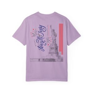 Style with Our Light Color Tee Featuring a Sleek 4th of July Design - Unisex Garment-Dyed T-shirt - Image 42