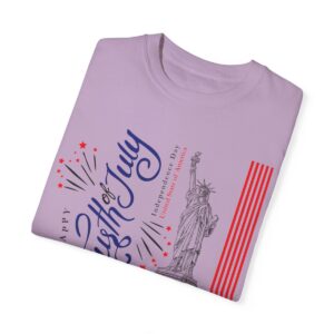 Style with Our Light Color Tee Featuring a Sleek 4th of July Design - Unisex Garment-Dyed T-shirt - Image 43