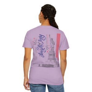 Style with Our Light Color Tee Featuring a Sleek 4th of July Design - Unisex Garment-Dyed T-shirt - Image 46