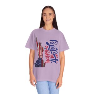Statue of Liberty Tee for 4th of July - Unisex Garment-Dyed T-shirt - Image 45