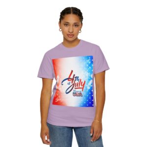Patch Color Design for 4th of July - Unisex Garment-Dyed T-shirt - Image 189