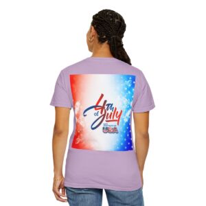 Patch Color Design for 4th of July - Unisex Garment-Dyed T-shirt - Image 190