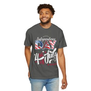Dark Themed 4th of July Unisex Garment-Dyed T-shirt Featuring a Creative Design - Image 40