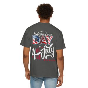 Dark Themed 4th of July Unisex Garment-Dyed T-shirt Featuring a Creative Design - Image 50