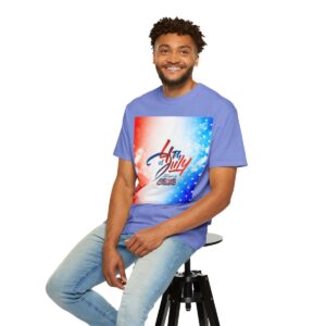 Patch Color Design for 4th of July - Unisex Garment-Dyed T-shirt - Image 144