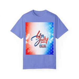 Patch Color Design for 4th of July - Unisex Garment-Dyed T-shirt - Image 145