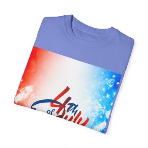 Patch Color Design for 4th of July - Unisex Garment-Dyed T-shirt - Image 147