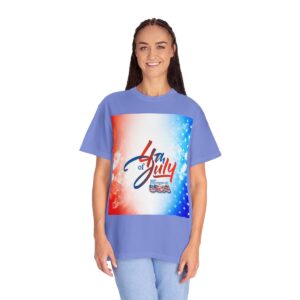 Patch Color Design for 4th of July - Unisex Garment-Dyed T-shirt - Image 149