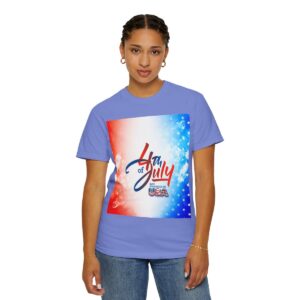 Patch Color Design for 4th of July - Unisex Garment-Dyed T-shirt - Image 150