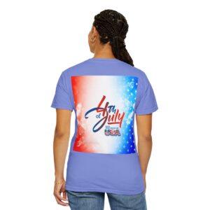 Patch Color Design for 4th of July - Unisex Garment-Dyed T-shirt - Image 151
