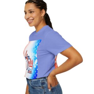 Patch Color Design for 4th of July - Unisex Garment-Dyed T-shirt - Image 152