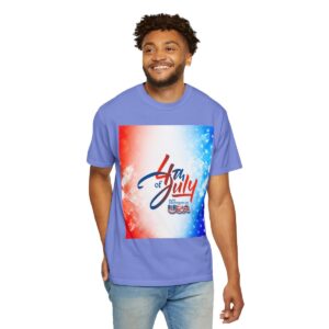 Patch Color Design for 4th of July - Unisex Garment-Dyed T-shirt - Image 154