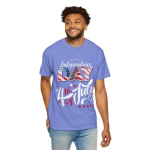 Dark Themed 4th of July Unisex Garment-Dyed T-shirt Featuring a Creative Design - Image 79