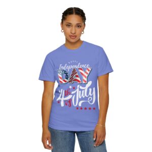 Dark Themed 4th of July Unisex Garment-Dyed T-shirt Featuring a Creative Design - Image 85