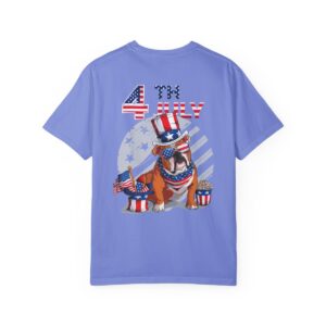 Dog Lovers 4th of July Unisex Garment-Dyed T-shirt - Image 3
