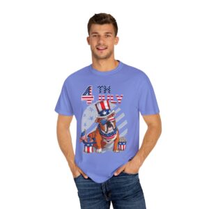 Dog Lovers 4th of July Unisex Garment-Dyed T-shirt - Image 5