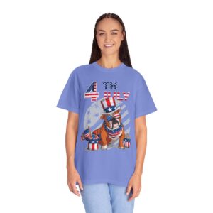 Dog Lovers 4th of July Unisex Garment-Dyed T-shirt - Image 6