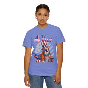 Dog Lovers 4th of July Unisex Garment-Dyed T-shirt - Image 7