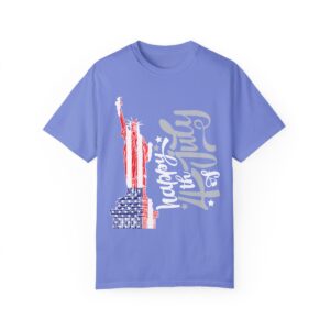Dark Themed - Statue of Liberty 4th of July Unisex Garment - Dyed T-shirt - Image 67