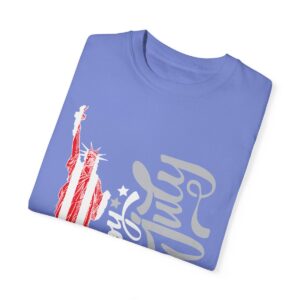 Dark Themed - Statue of Liberty 4th of July Unisex Garment - Dyed T-shirt - Image 69