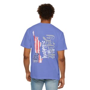 Dark Themed - Statue of Liberty 4th of July Unisex Garment - Dyed T-shirt - Image 76