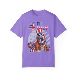 Dog Lovers 4th of July Unisex Garment-Dyed T-shirt - Image 93