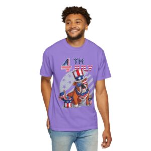 Dog Lovers 4th of July Unisex Garment-Dyed T-shirt - Image 101