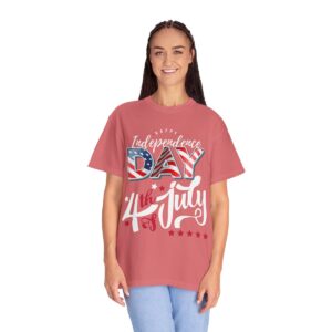 Dark Themed 4th of July Unisex Garment-Dyed T-shirt Featuring a Creative Design - Image 123