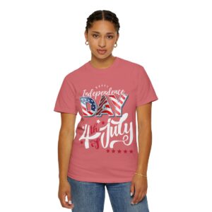 Dark Themed 4th of July Unisex Garment-Dyed T-shirt Featuring a Creative Design - Image 124