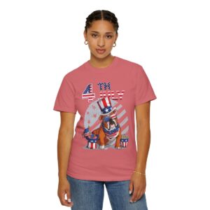 Dog Lovers 4th of July Unisex Garment-Dyed T-shirt - Image 124