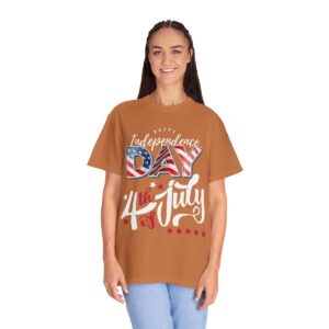 Dark Themed 4th of July Unisex Garment-Dyed T-shirt Featuring a Creative Design - Image 32