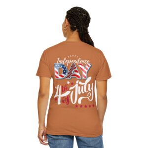 Dark Themed 4th of July Unisex Garment-Dyed T-shirt Featuring a Creative Design - Image 34
