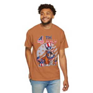 Dog Lovers 4th of July Unisex Garment-Dyed T-shirt - Image 36