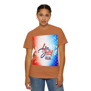 Patch Color Design for 4th of July - Unisex Garment-Dyed T-shirt - Image 59