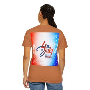 Patch Color Design for 4th of July - Unisex Garment-Dyed T-shirt - Image 60