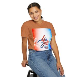 Patch Color Design for 4th of July - Unisex Garment-Dyed T-shirt - Image 62