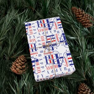 Independence Day with our stunning 4th of July Pattern Gift Wrap Papers - Image 1
