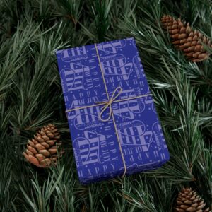 Exquisite 4th of July Pattern in Blue Gift Wrap Papers - Image 8