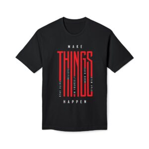 Make Things Happen Dark Color - Unisex Midweight T-Shirt - Ecofriendly - Image 2