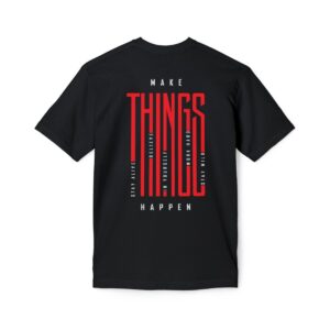Make Things Happen Dark Color - Unisex Midweight T-Shirt - Ecofriendly - Image 3
