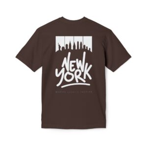 I Love New York - Dark - Unisex Midweight T-Shirt, Ecofriendly - Image 3