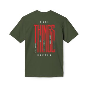 Make Things Happen Dark Color - Unisex Midweight T-Shirt - Ecofriendly - Image 15