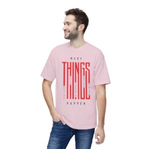 Make Things Happen Light Color - Unisex Midweight T-Shirt - Ecofriendly - Image 49