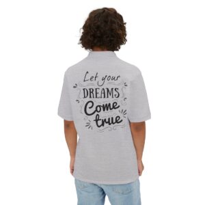 Let Your Dreams Come True Men's Piqué Polo - Image 16
