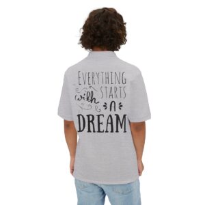 Everything Starts With A Dream Men's Piqué Polo - Image 16
