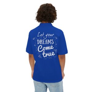 Let Your Dreams Come True Men's Piqué Polo - Image 21