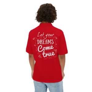 Let Your Dreams Come True Men's Piqué Polo - Image 26